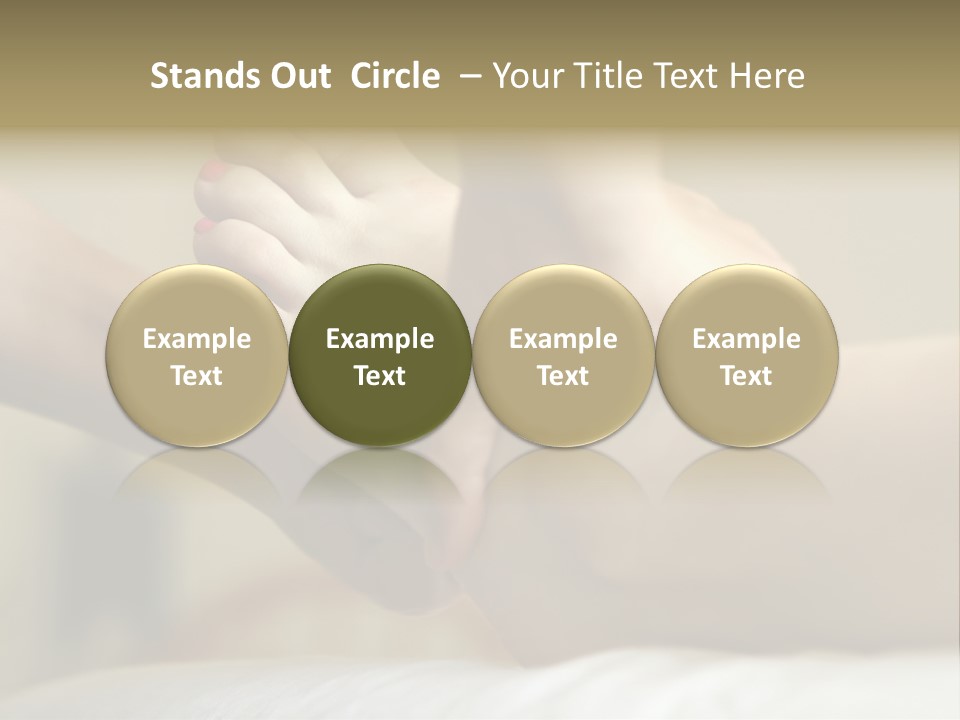 A Woman's Feet With Pink Nail Polish On Them PowerPoint Template