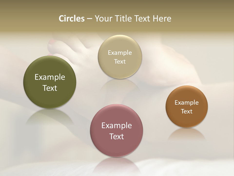 A Woman's Feet With Pink Nail Polish On Them PowerPoint Template