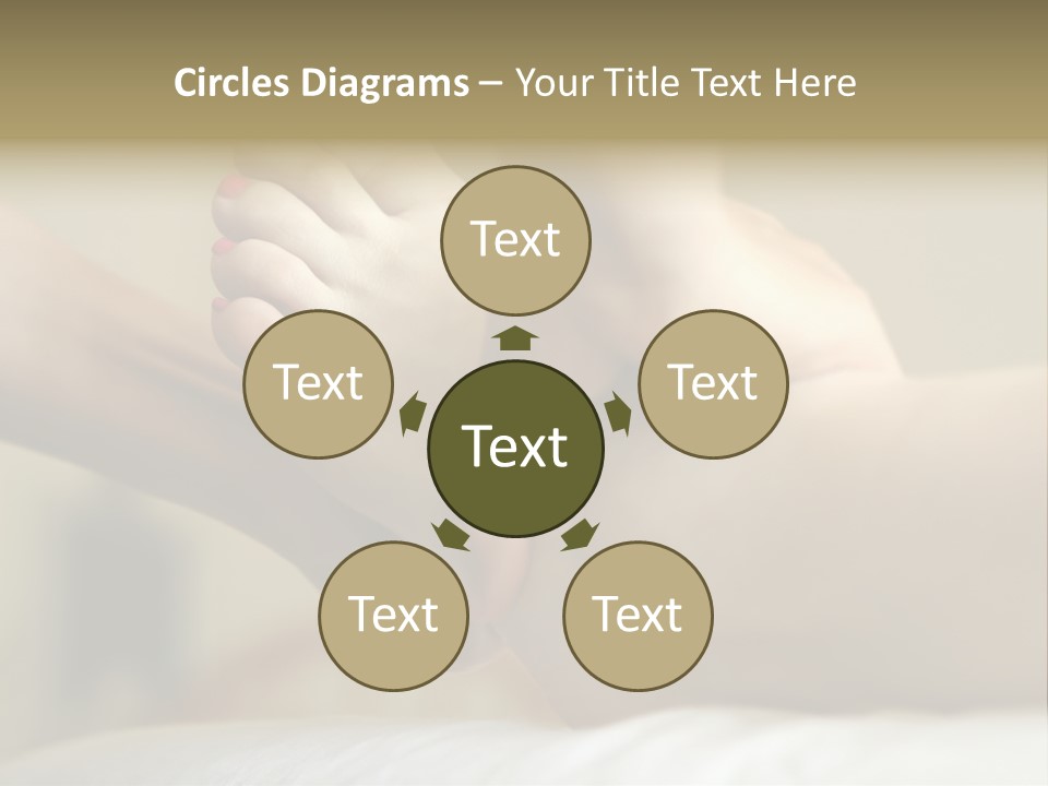 A Woman's Feet With Pink Nail Polish On Them PowerPoint Template