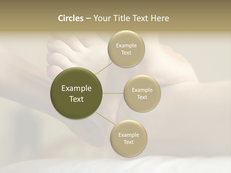 A Woman's Feet With Pink Nail Polish On Them PowerPoint Template