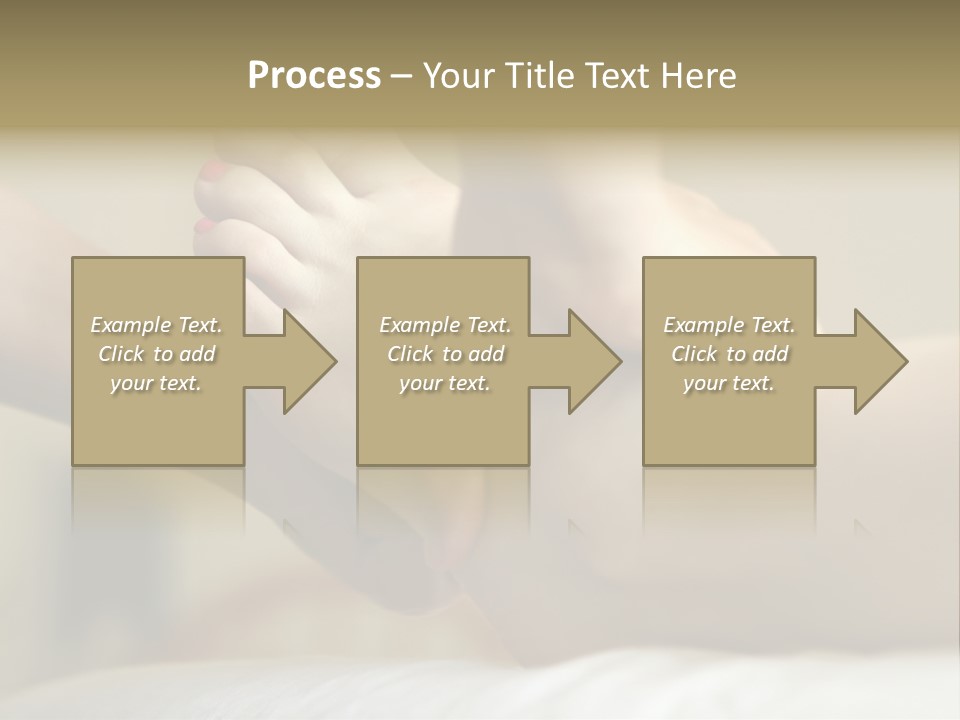 A Woman's Feet With Pink Nail Polish On Them PowerPoint Template