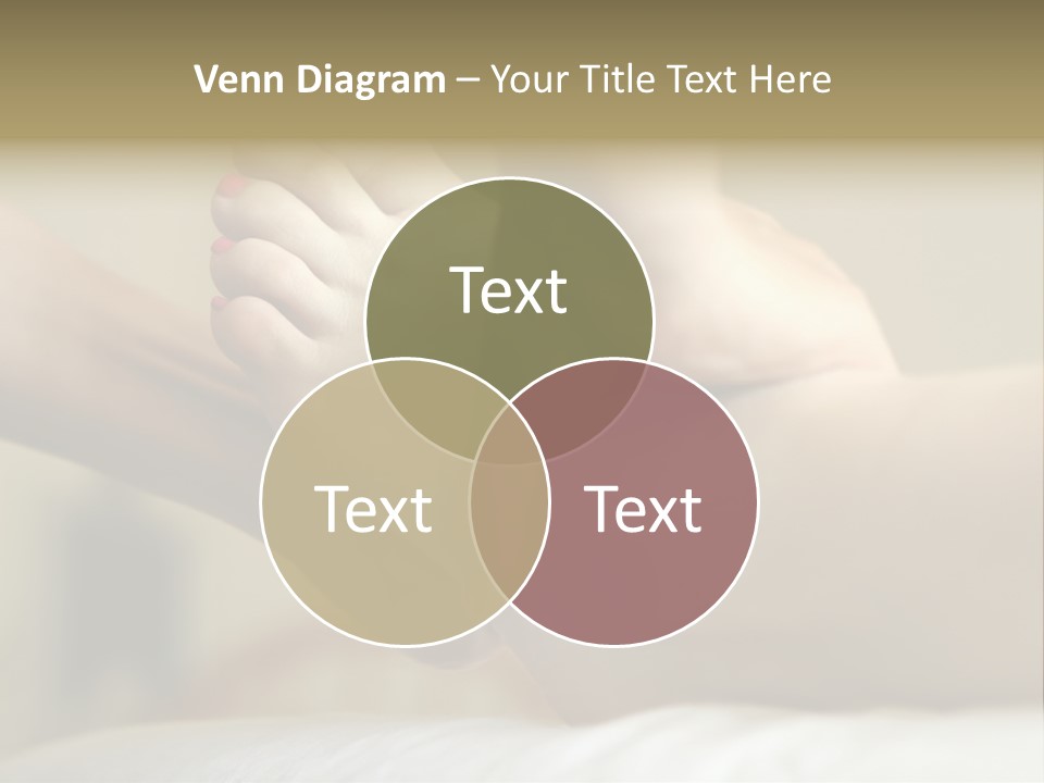 A Woman's Feet With Pink Nail Polish On Them PowerPoint Template