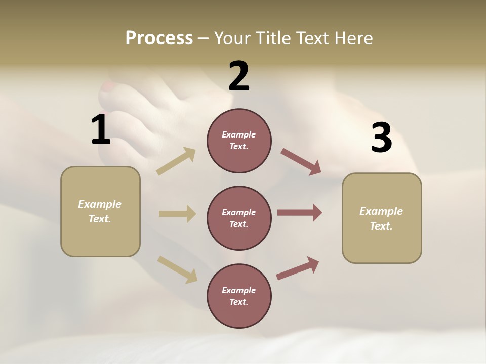 A Woman's Feet With Pink Nail Polish On Them PowerPoint Template