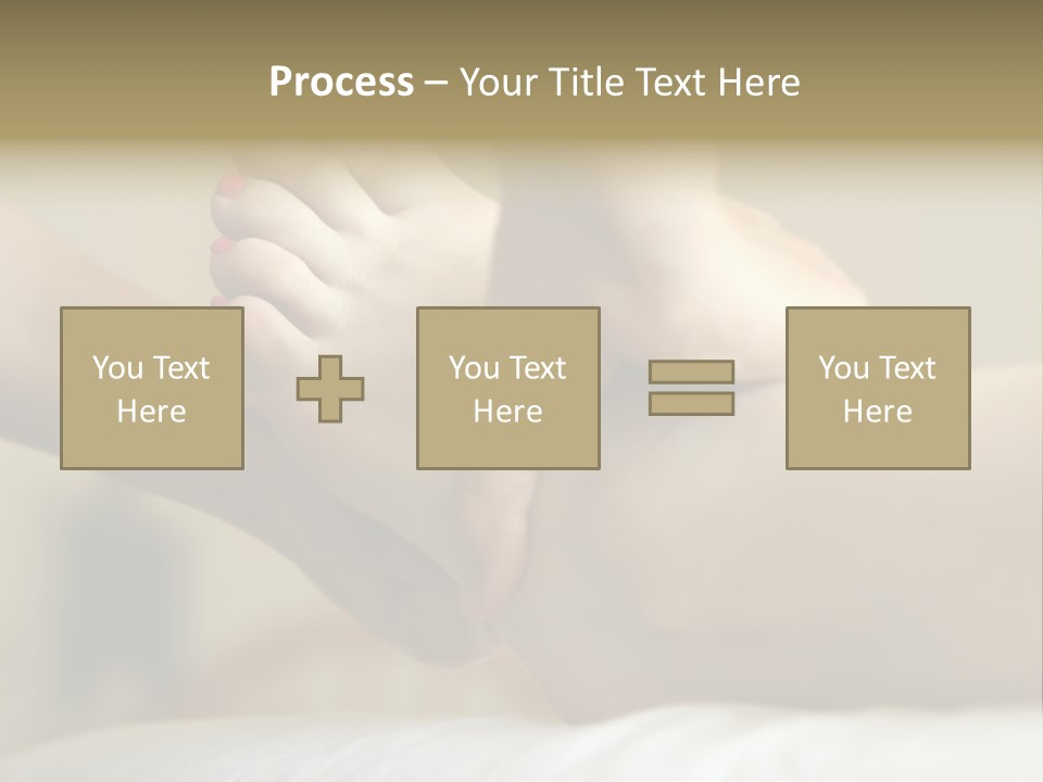 A Woman's Feet With Pink Nail Polish On Them PowerPoint Template