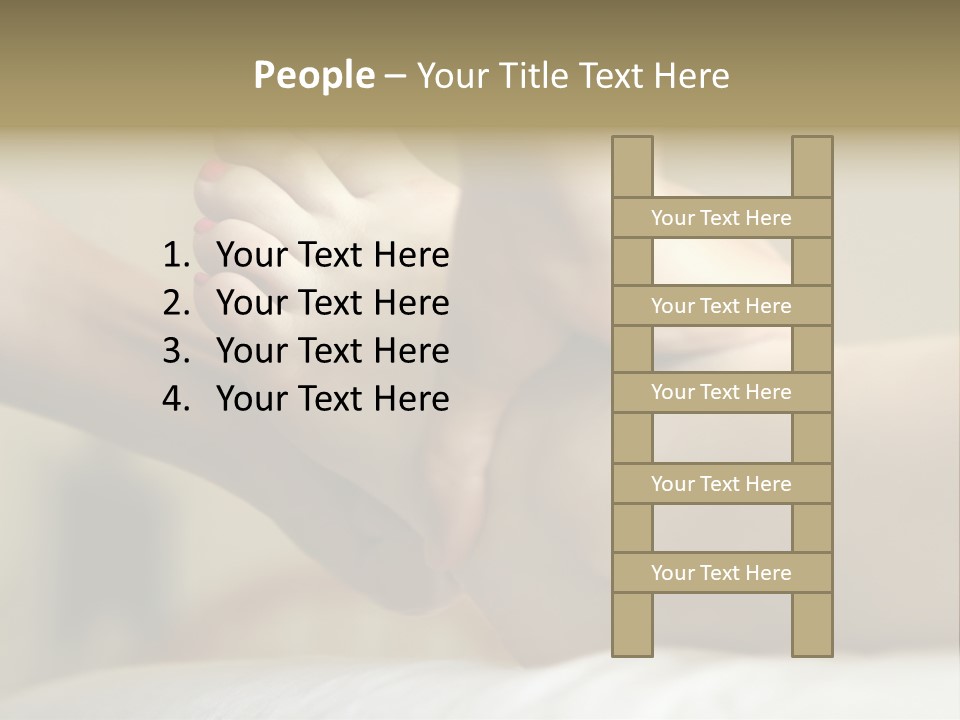 A Woman's Feet With Pink Nail Polish On Them PowerPoint Template