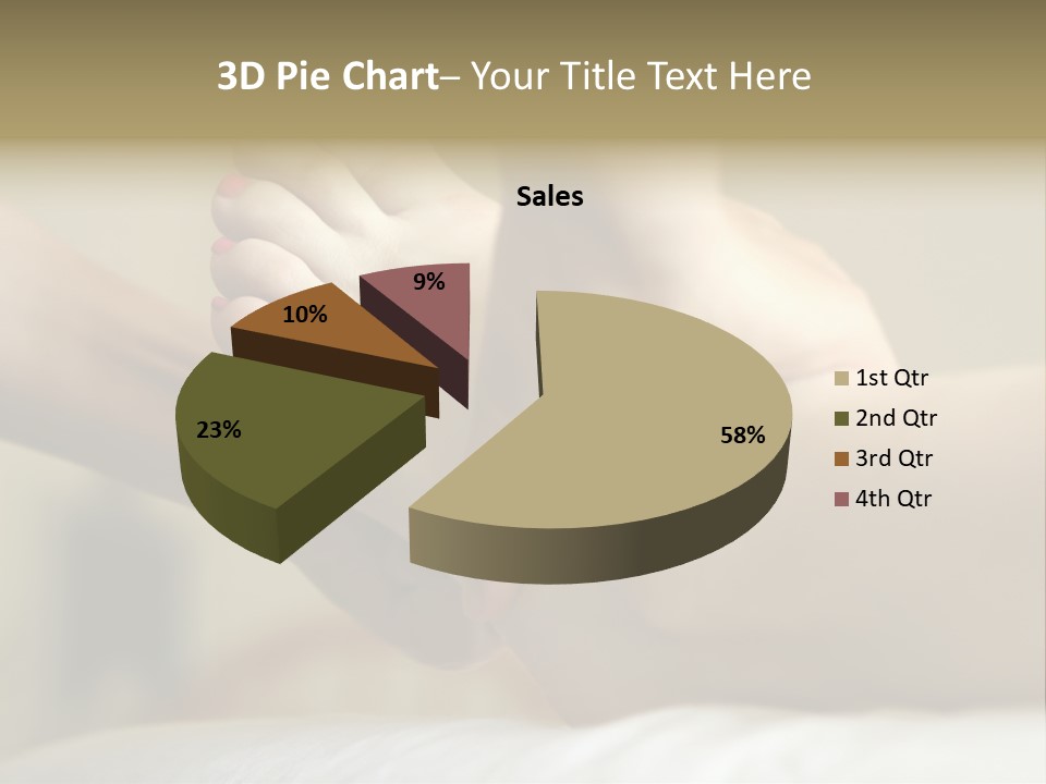 A Woman's Feet With Pink Nail Polish On Them PowerPoint Template