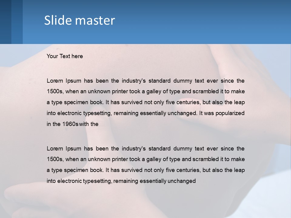 A Person Touching The Back Of Another Person's Shoulder PowerPoint Template