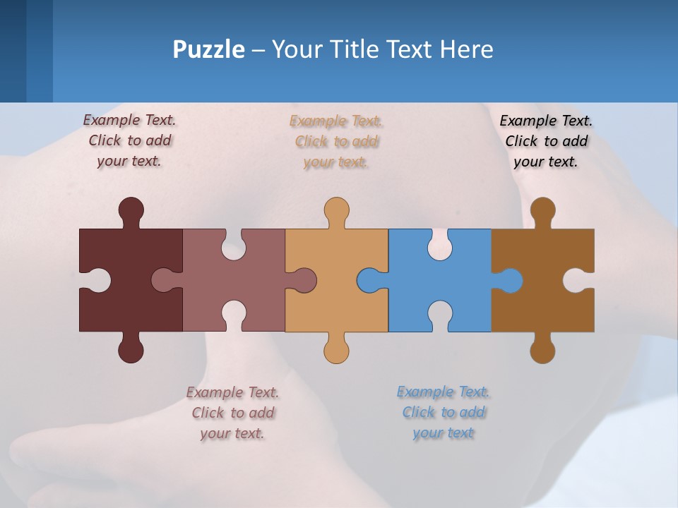 A Person Touching The Back Of Another Person's Shoulder PowerPoint Template