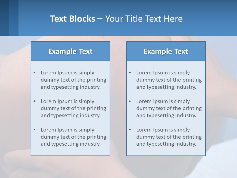 A Person Touching The Back Of Another Person's Shoulder PowerPoint Template