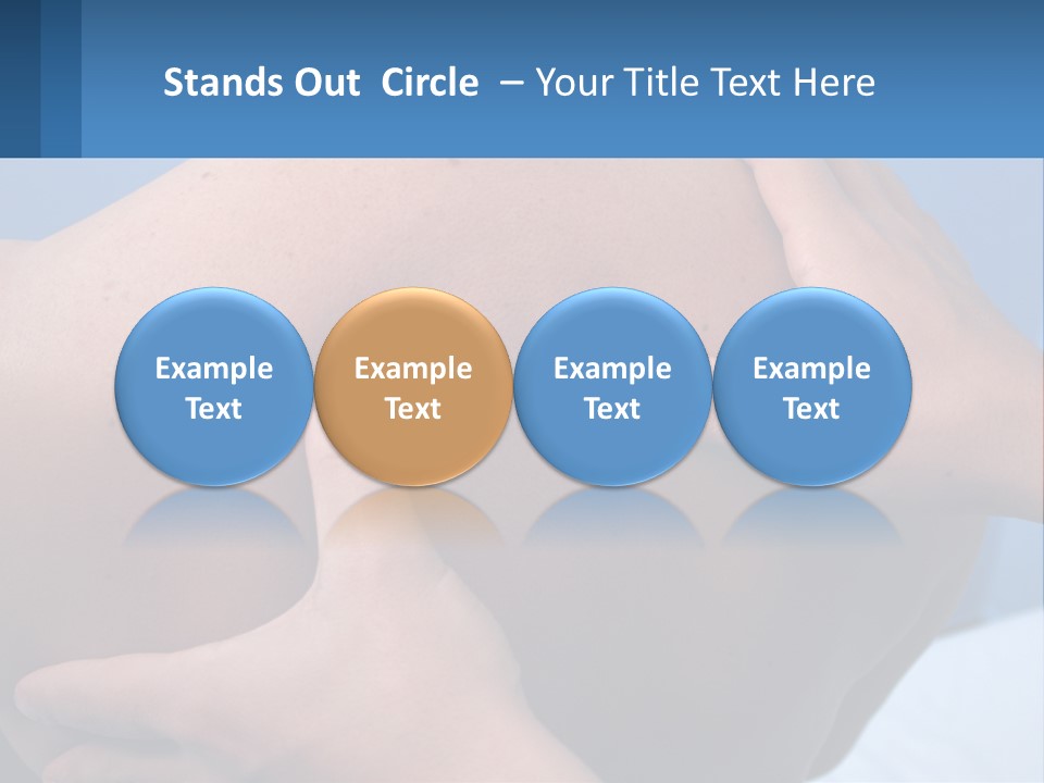 A Person Touching The Back Of Another Person's Shoulder PowerPoint Template