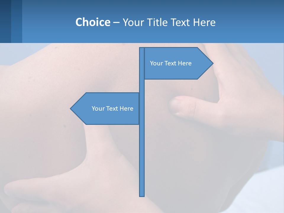 A Person Touching The Back Of Another Person's Shoulder PowerPoint Template