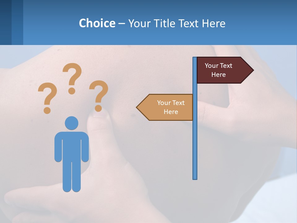 A Person Touching The Back Of Another Person's Shoulder PowerPoint Template