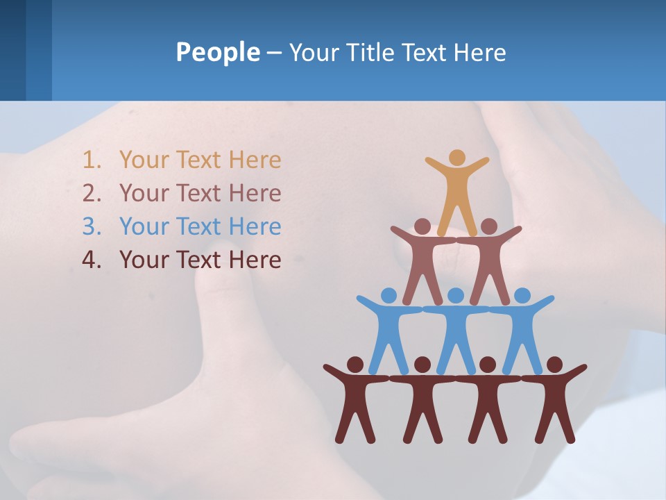 A Person Touching The Back Of Another Person's Shoulder PowerPoint Template