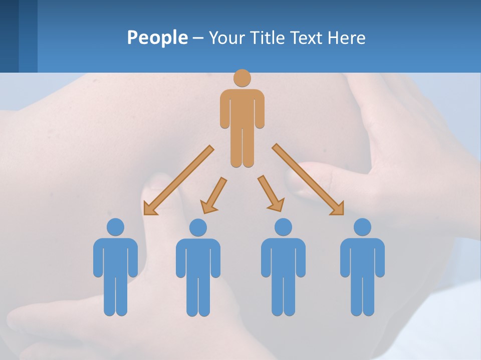 A Person Touching The Back Of Another Person's Shoulder PowerPoint Template