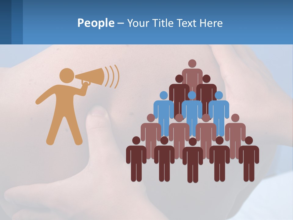 A Person Touching The Back Of Another Person's Shoulder PowerPoint Template