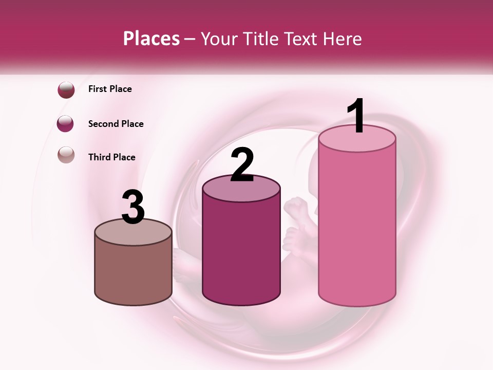 A Baby In A Pink Swirl Powerpoint Presentation PowerPoint Template