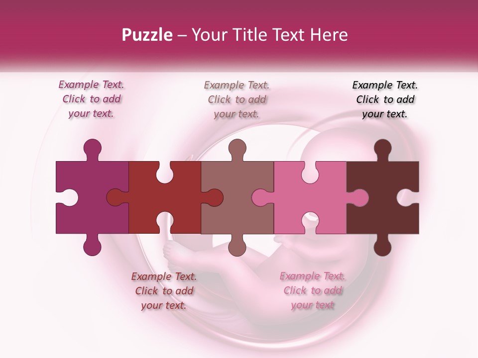 A Baby In A Pink Swirl Powerpoint Presentation PowerPoint Template