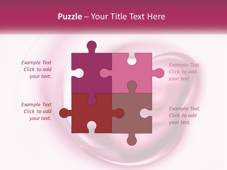 A Baby In A Pink Swirl Powerpoint Presentation PowerPoint Template