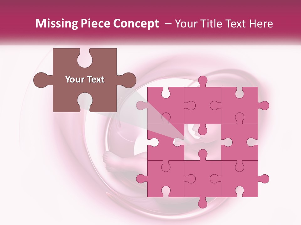 A Baby In A Pink Swirl Powerpoint Presentation PowerPoint Template