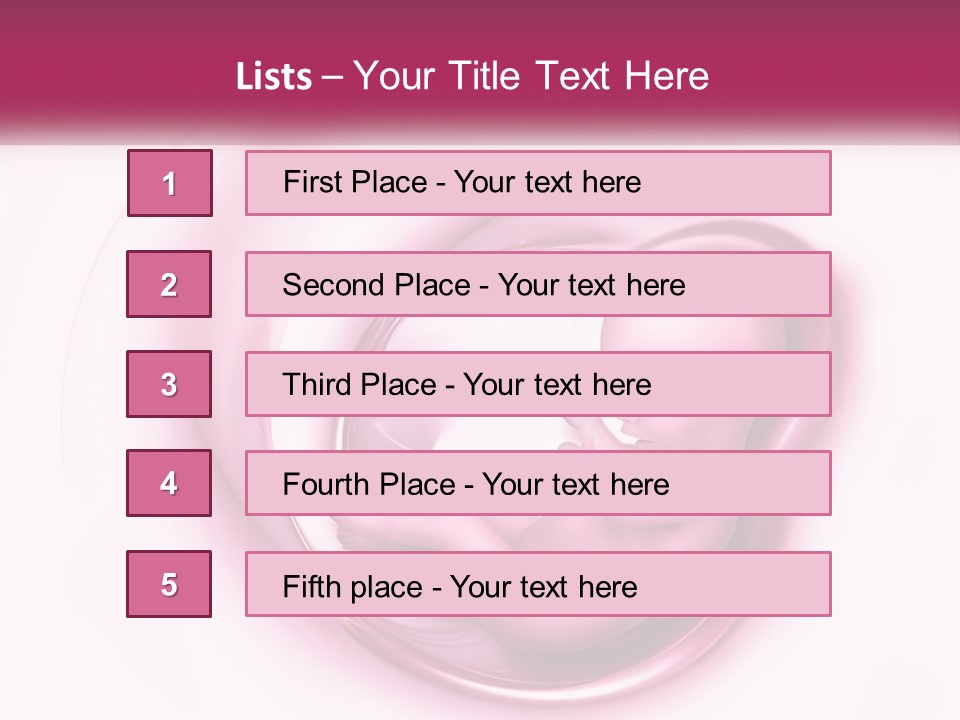 A Baby In A Pink Swirl Powerpoint Presentation PowerPoint Template