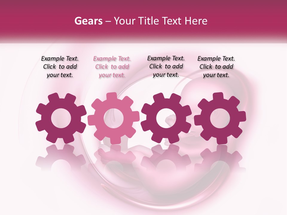 A Baby In A Pink Swirl Powerpoint Presentation PowerPoint Template