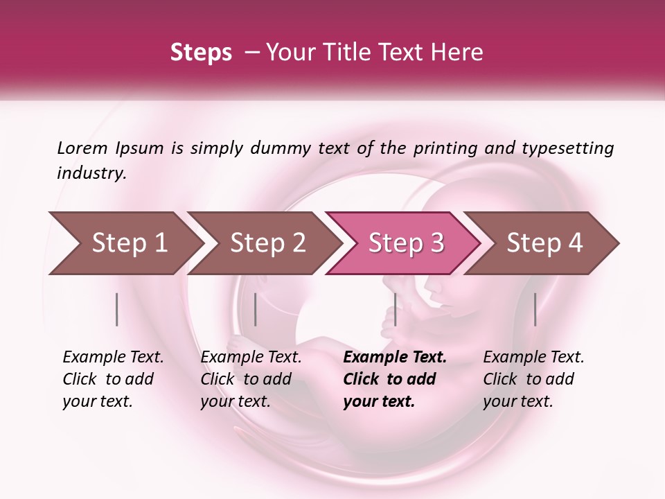 A Baby In A Pink Swirl Powerpoint Presentation PowerPoint Template