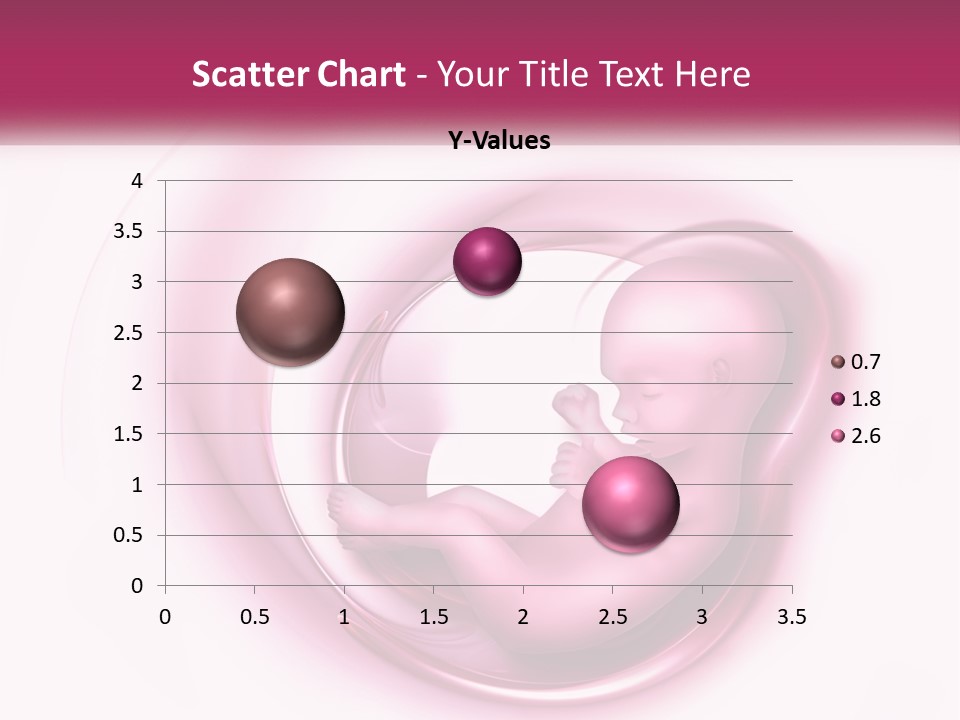 A Baby In A Pink Swirl Powerpoint Presentation PowerPoint Template