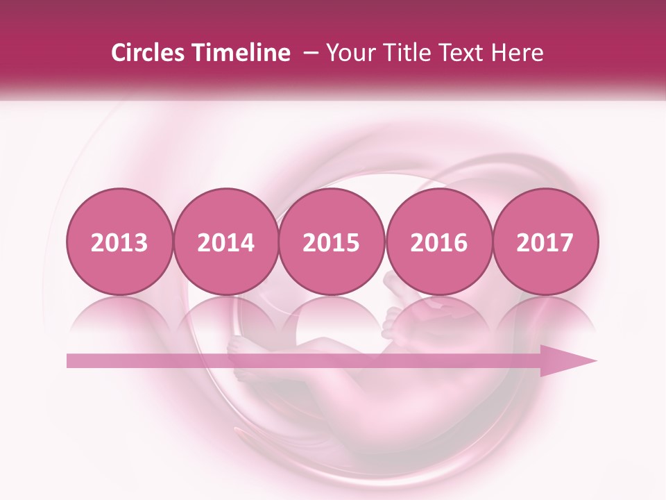 A Baby In A Pink Swirl Powerpoint Presentation PowerPoint Template