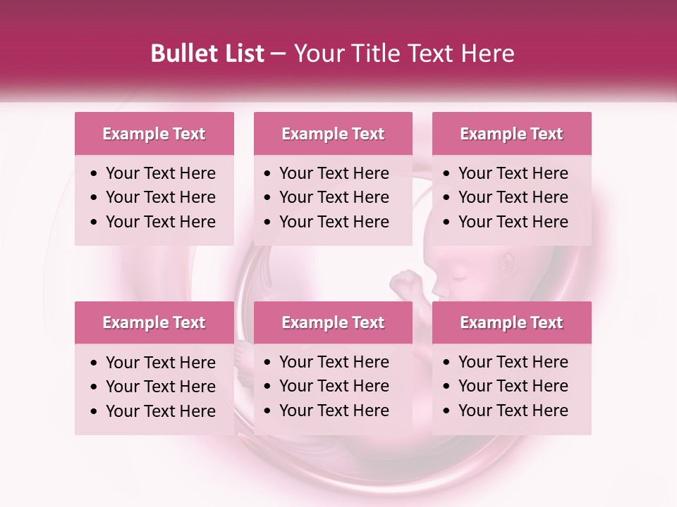 A Baby In A Pink Swirl Powerpoint Presentation PowerPoint Template