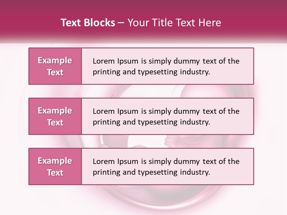 A Baby In A Pink Swirl Powerpoint Presentation PowerPoint Template