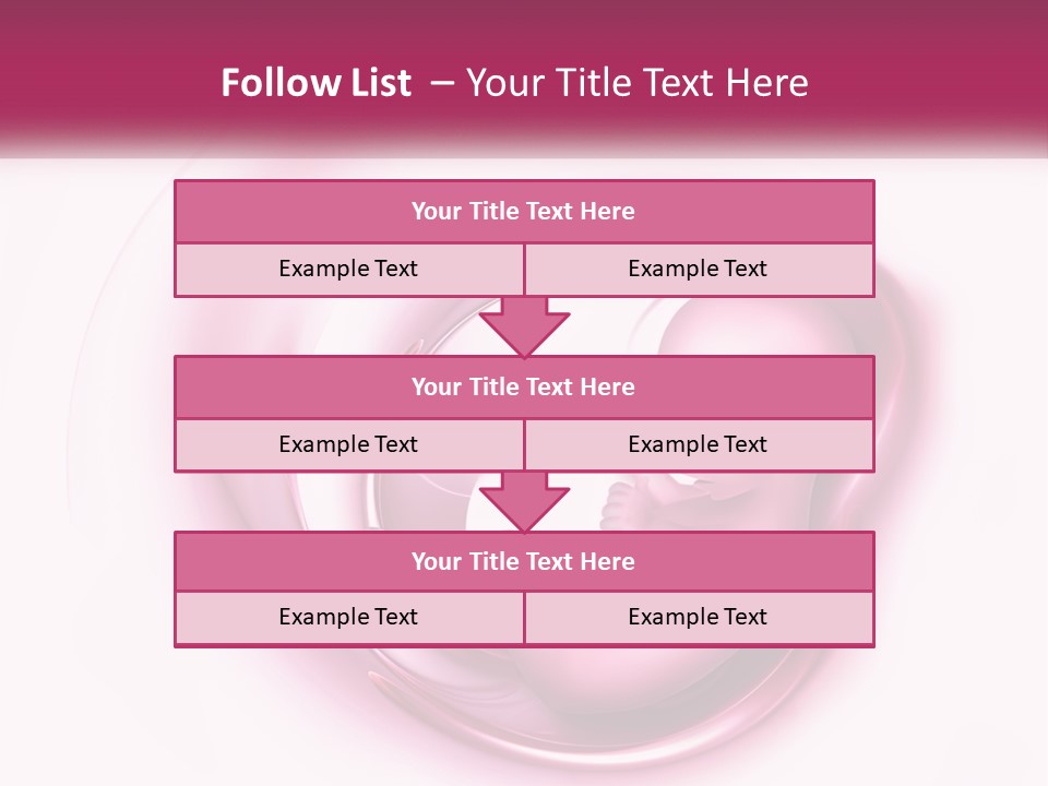 A Baby In A Pink Swirl Powerpoint Presentation PowerPoint Template