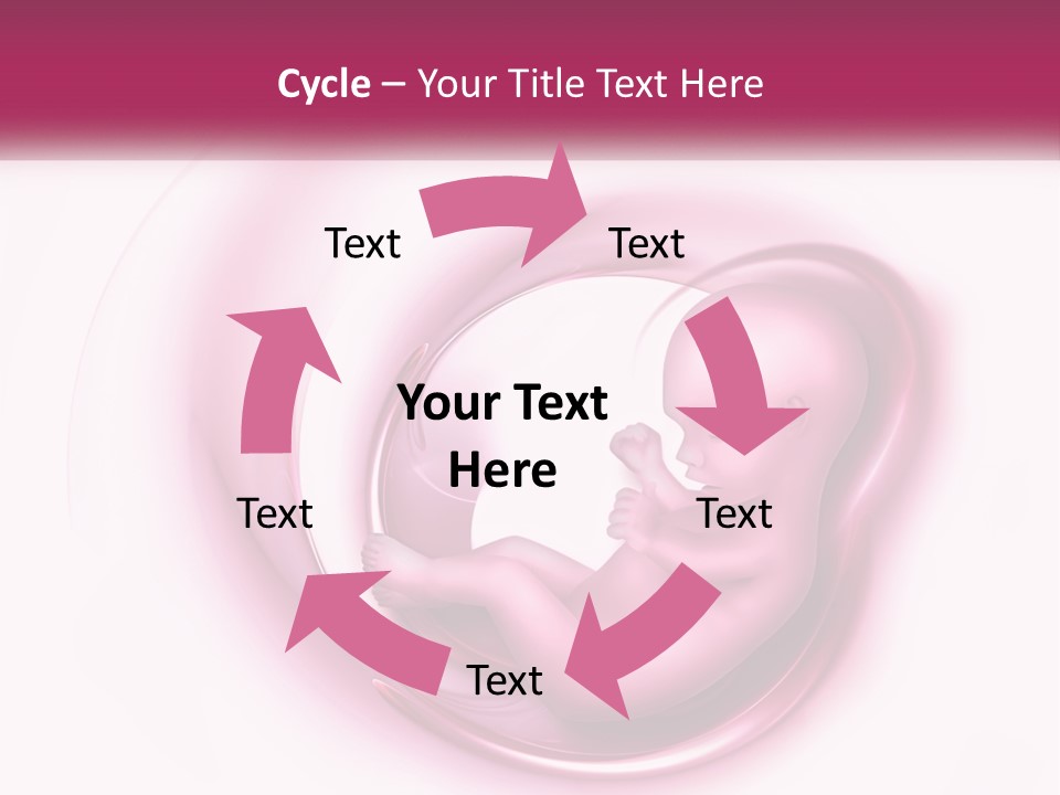 A Baby In A Pink Swirl Powerpoint Presentation PowerPoint Template