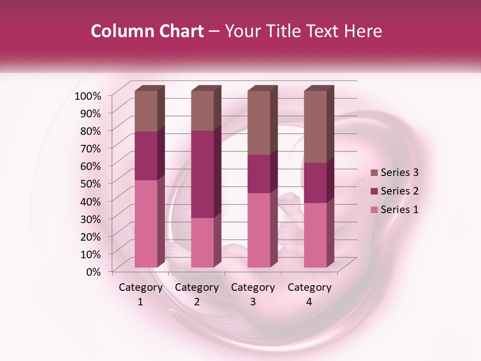 A Baby In A Pink Swirl Powerpoint Presentation PowerPoint Template