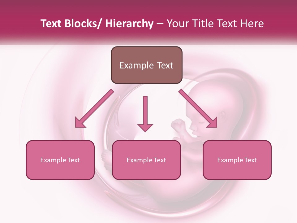 A Baby In A Pink Swirl Powerpoint Presentation PowerPoint Template