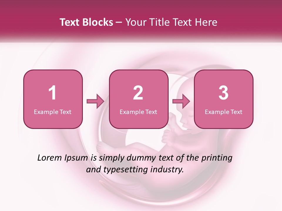 A Baby In A Pink Swirl Powerpoint Presentation PowerPoint Template