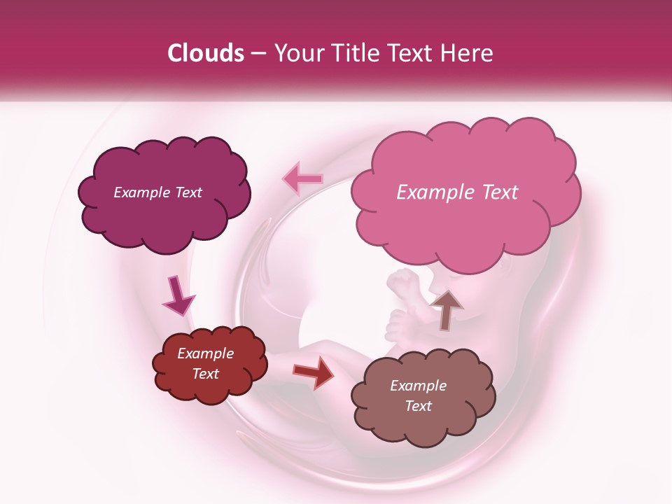 A Baby In A Pink Swirl Powerpoint Presentation PowerPoint Template