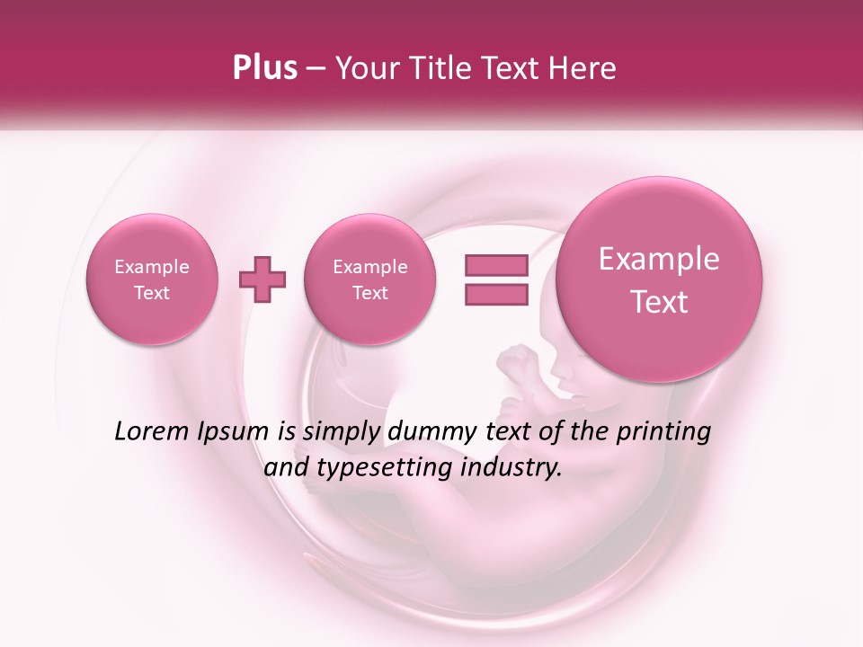 A Baby In A Pink Swirl Powerpoint Presentation PowerPoint Template