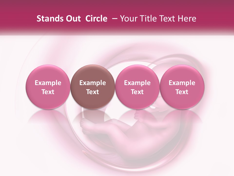A Baby In A Pink Swirl Powerpoint Presentation PowerPoint Template