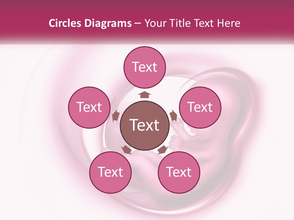 A Baby In A Pink Swirl Powerpoint Presentation PowerPoint Template