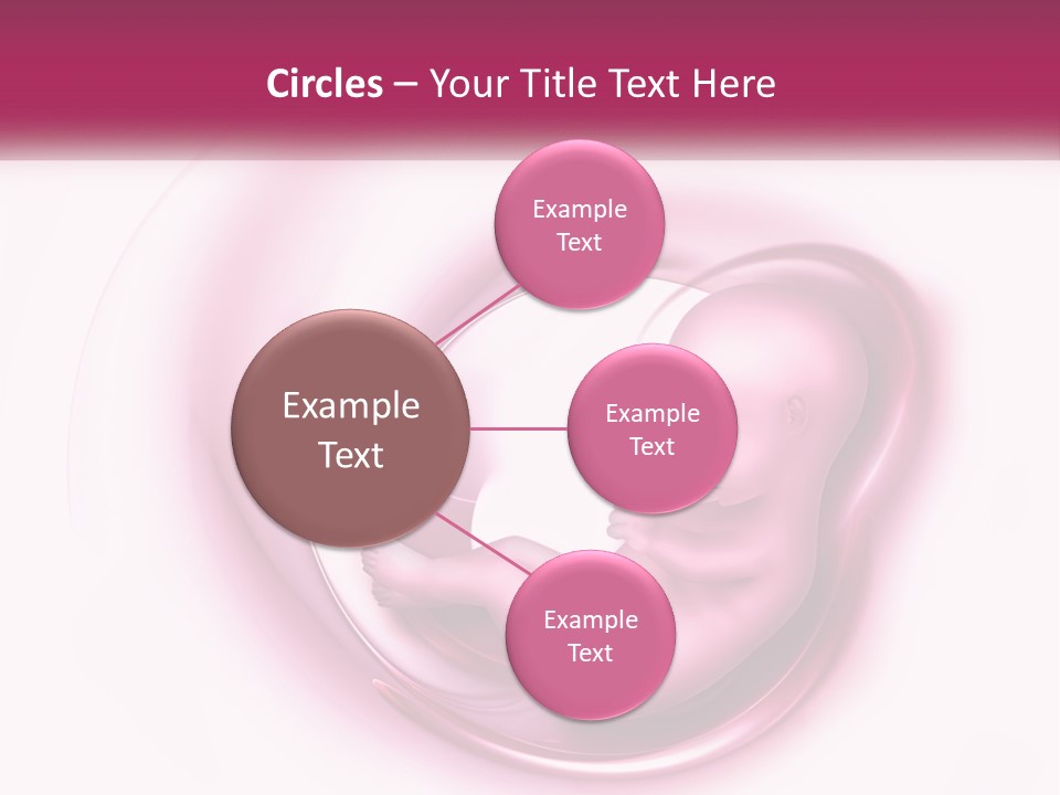 A Baby In A Pink Swirl Powerpoint Presentation PowerPoint Template