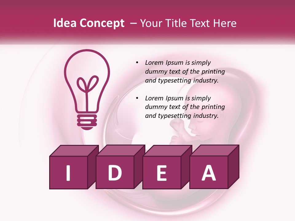 A Baby In A Pink Swirl Powerpoint Presentation PowerPoint Template