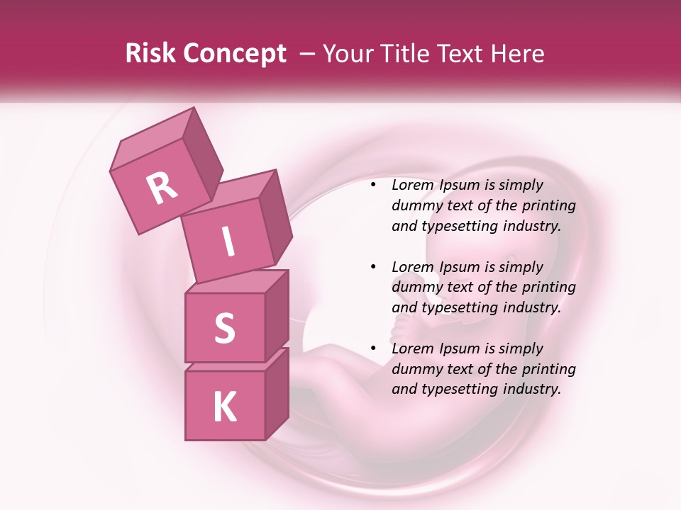 A Baby In A Pink Swirl Powerpoint Presentation PowerPoint Template