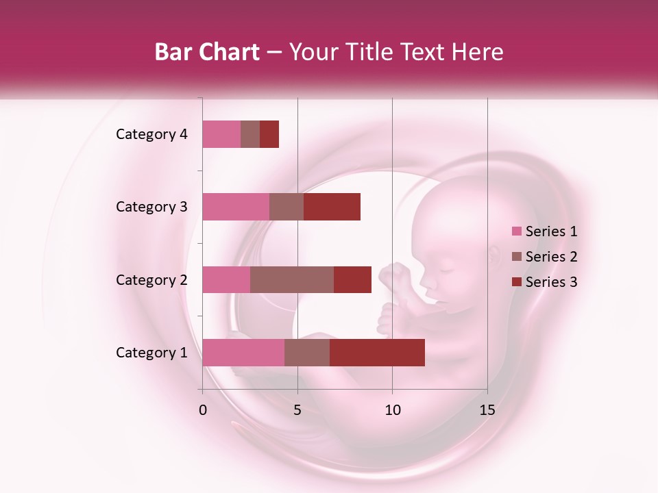 A Baby In A Pink Swirl Powerpoint Presentation PowerPoint Template