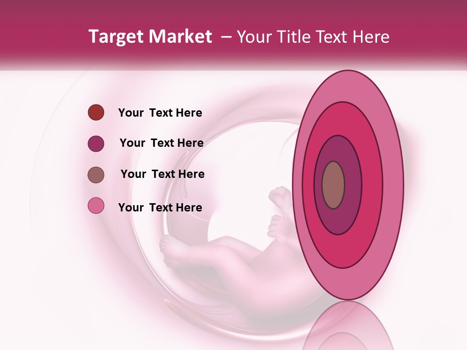 A Baby In A Pink Swirl Powerpoint Presentation PowerPoint Template