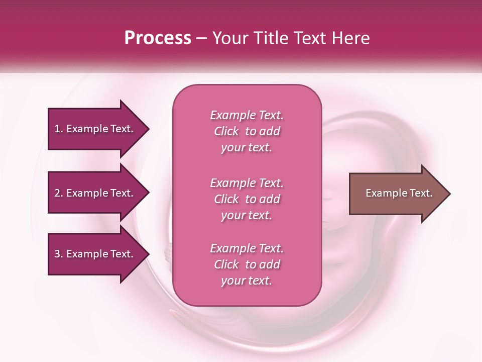 A Baby In A Pink Swirl Powerpoint Presentation PowerPoint Template
