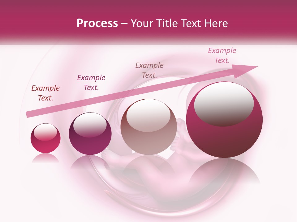 A Baby In A Pink Swirl Powerpoint Presentation PowerPoint Template