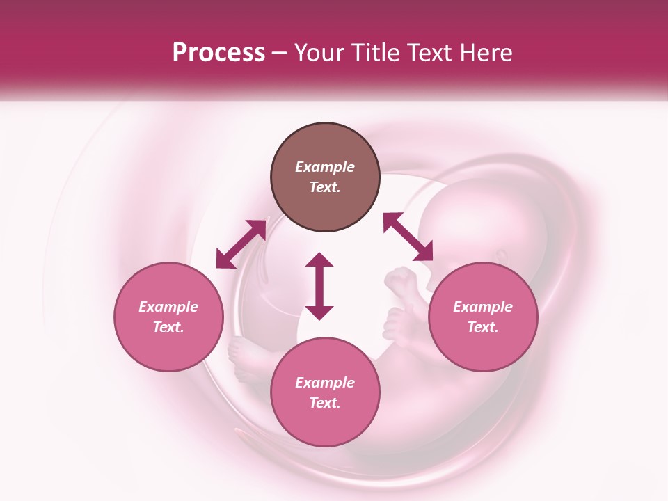 A Baby In A Pink Swirl Powerpoint Presentation PowerPoint Template