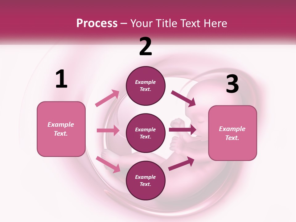 A Baby In A Pink Swirl Powerpoint Presentation PowerPoint Template