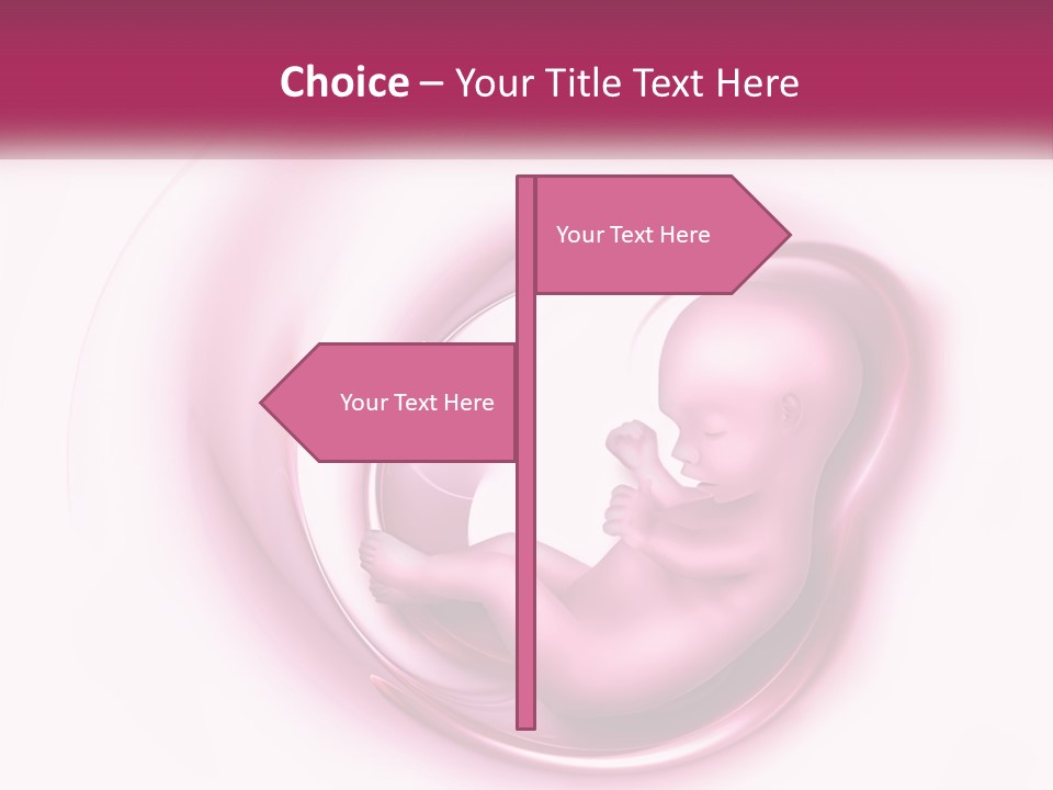 A Baby In A Pink Swirl Powerpoint Presentation PowerPoint Template