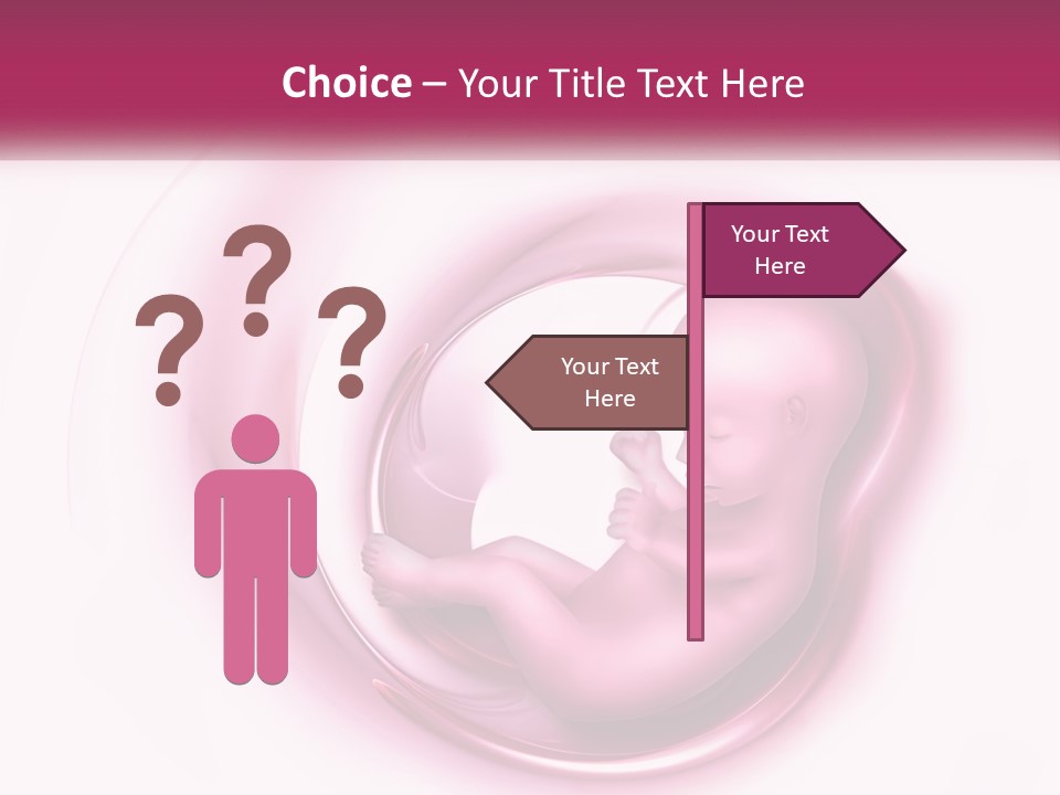 A Baby In A Pink Swirl Powerpoint Presentation PowerPoint Template